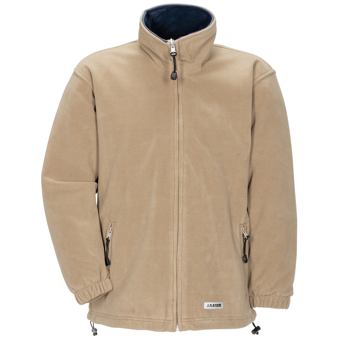 Planam Fleecejacke Outdoor Stream Gr. M camel/marine