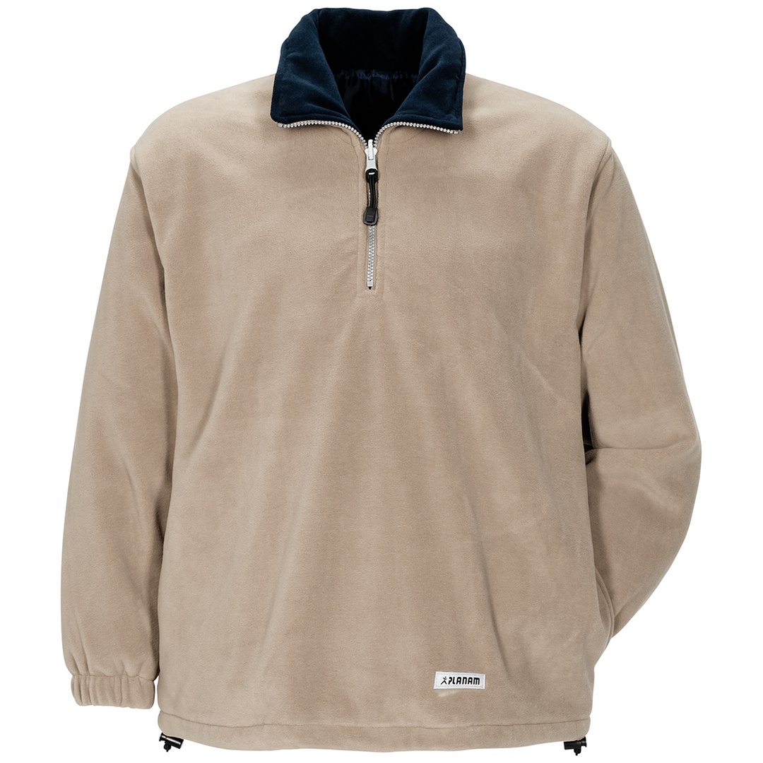 Planam Fleecetroyer Outdoor Refax Gr. 2XL camel/marine