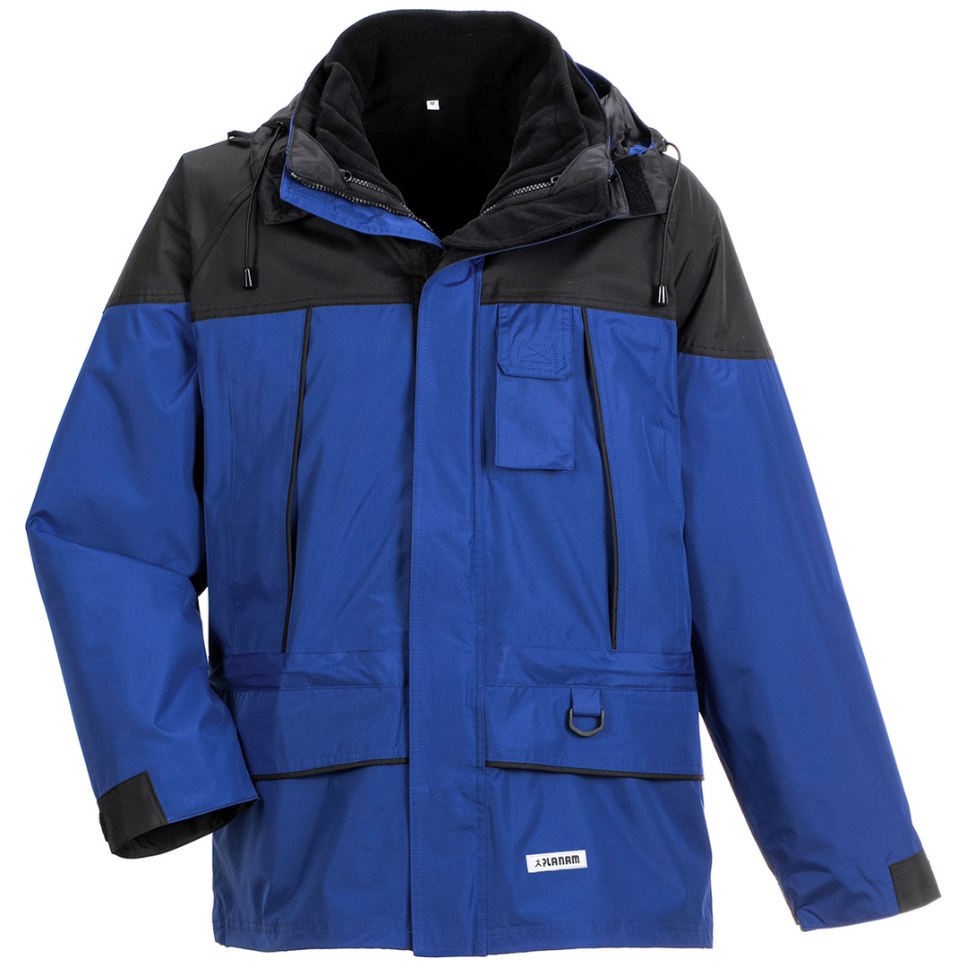Planam Winterjacke Outdoor Twister Gr. M kornblau/schwarz