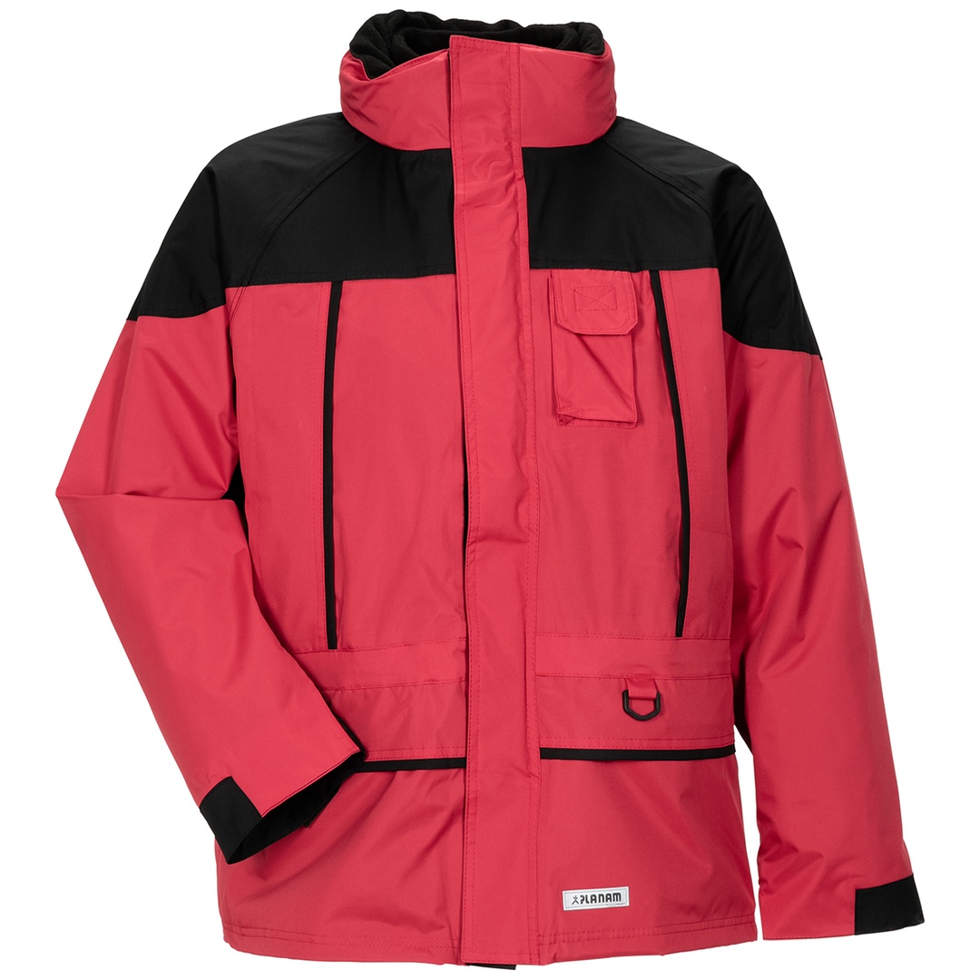 Planam Winterjacke Outdoor Twister Gr. M rot/schwarz