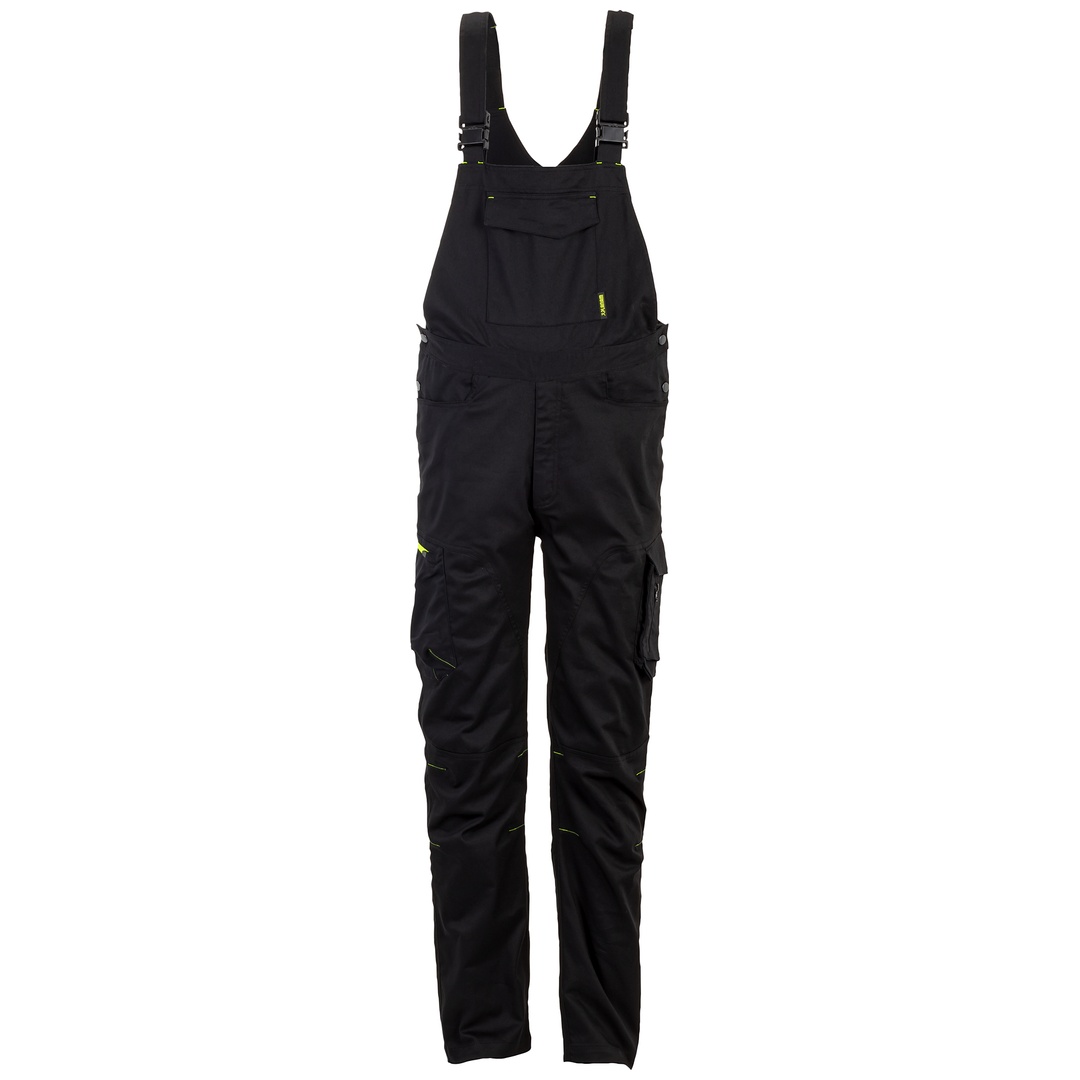 Planam Stretchline Latzhose schwarz 90