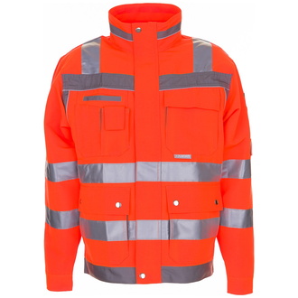 Planam Warnschutz Blouson Plaline Gr. 24 orange/zink