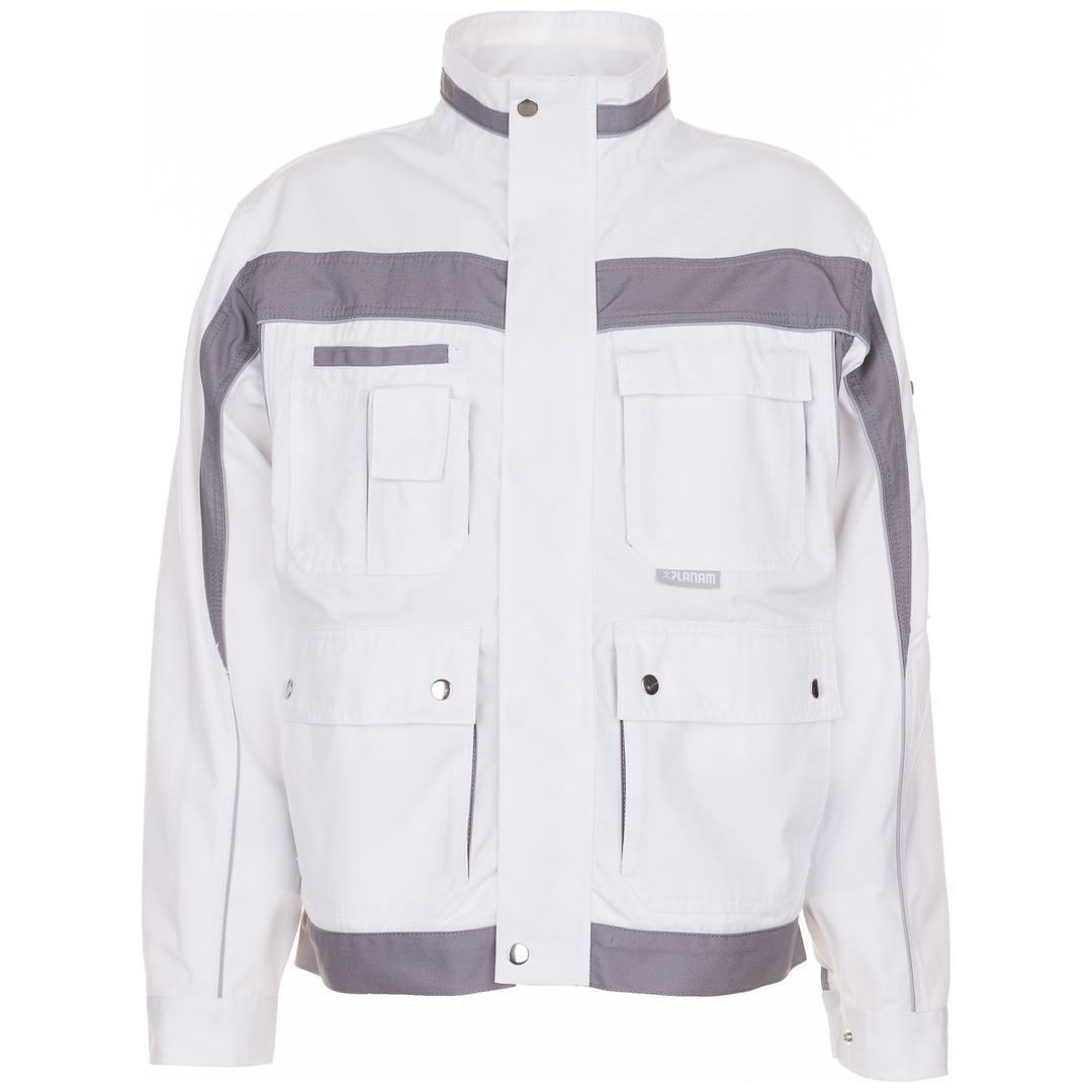 Planam Bundjacke Plaline Gr. 94 reinweiß/zink