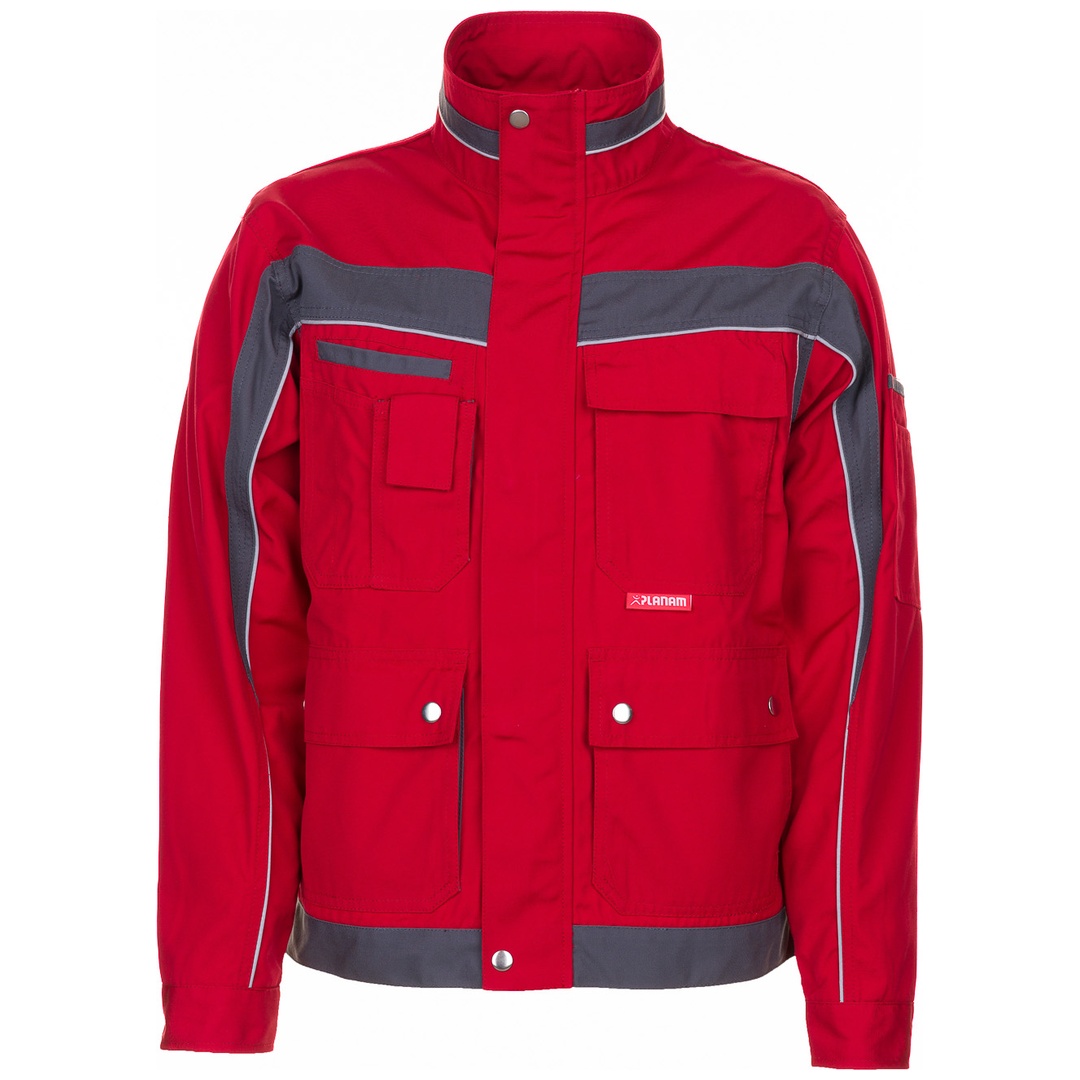Planam Bundjacke Plaline Gr. 56 rot/schiefer