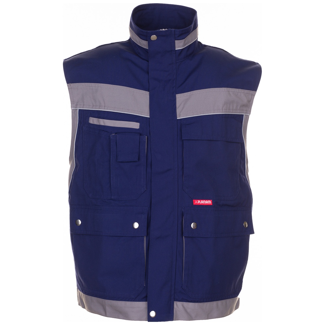 Planam Arbeitsweste Plaline Gr. 4XL marine/zink