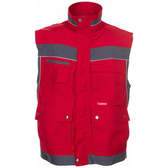 Planam Arbeitsweste Plaline Gr. XS rot/schiefer