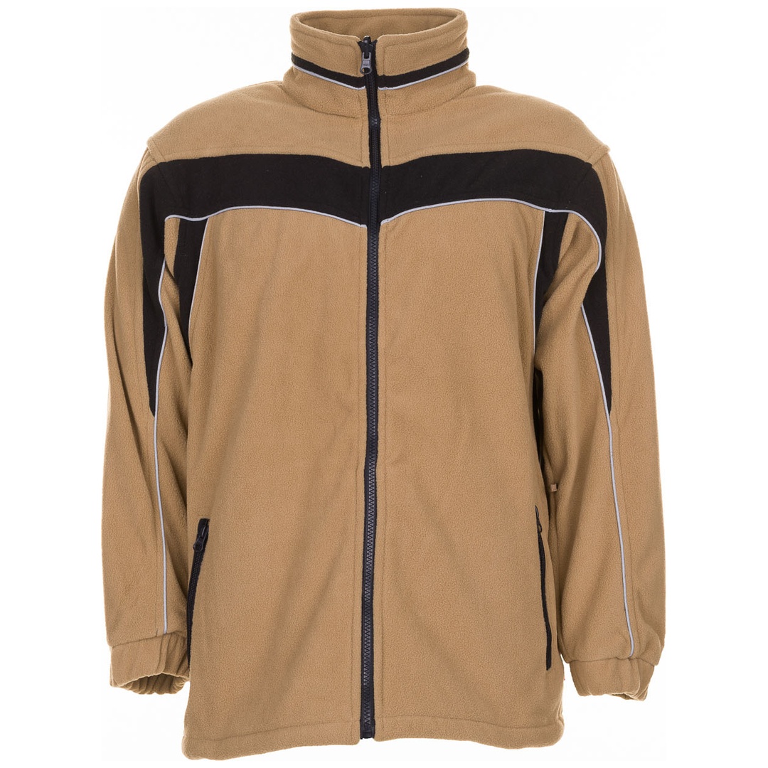 Planam Fleecejacke Plaline Gr. XS sand/schwarz
