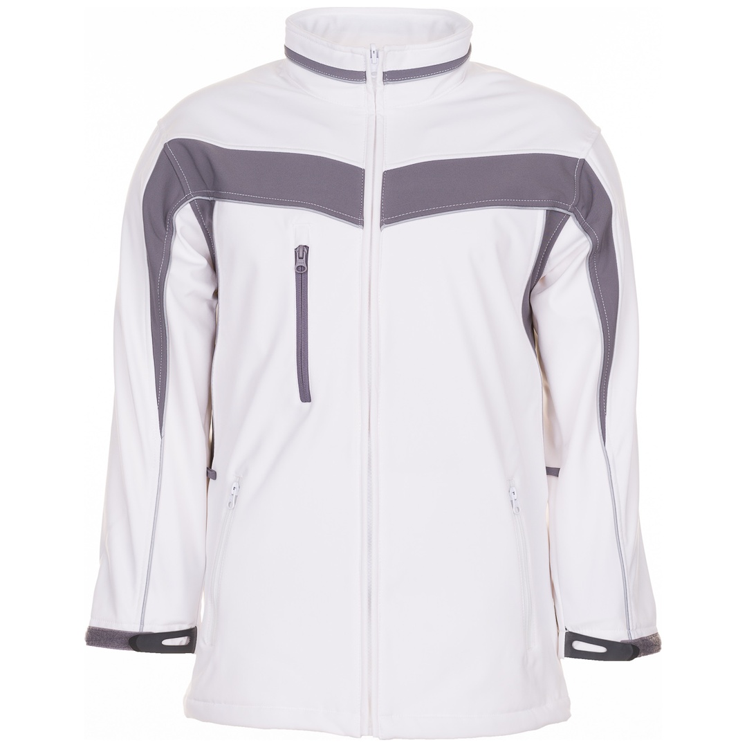 Planam Softshelljacke Plaline Gr. XL reinweiß/zink