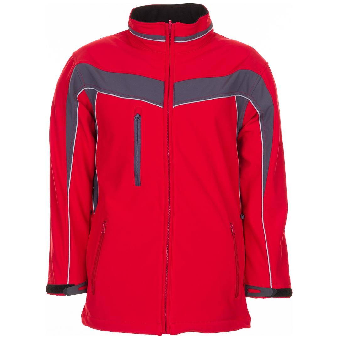 Planam Softshelljacke Plaline Gr. XS rot/schiefer