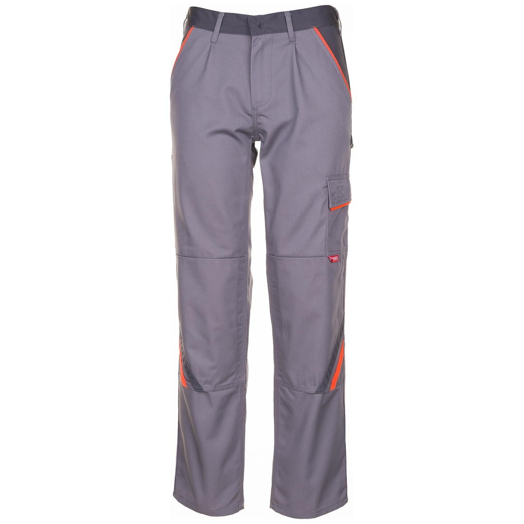 Planam Bundhose Visline, Gr. 38 zink/orange/schiefer