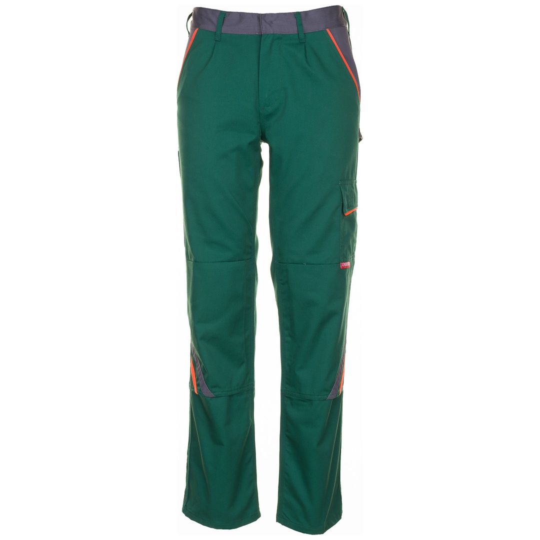 Planam Bundhose Visline, Gr. 102 grün/orange/schiefer