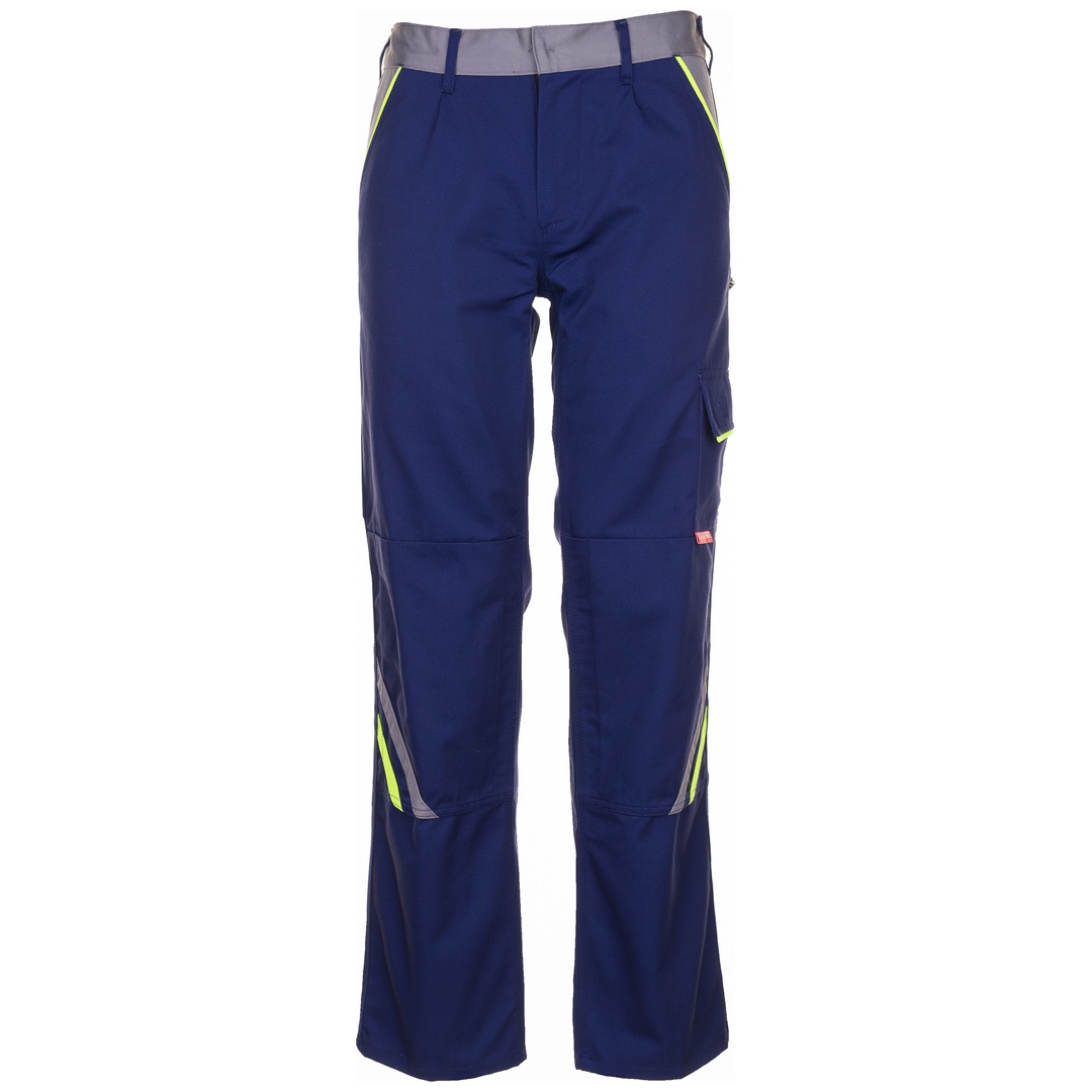 Planam Bundhose Visline, Gr. 44 marine/gelb/zink