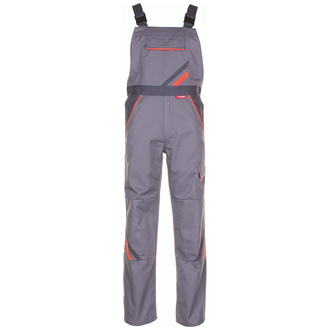 Planam Latzhose Visline, Gr. 24 zink/orange/schiefer