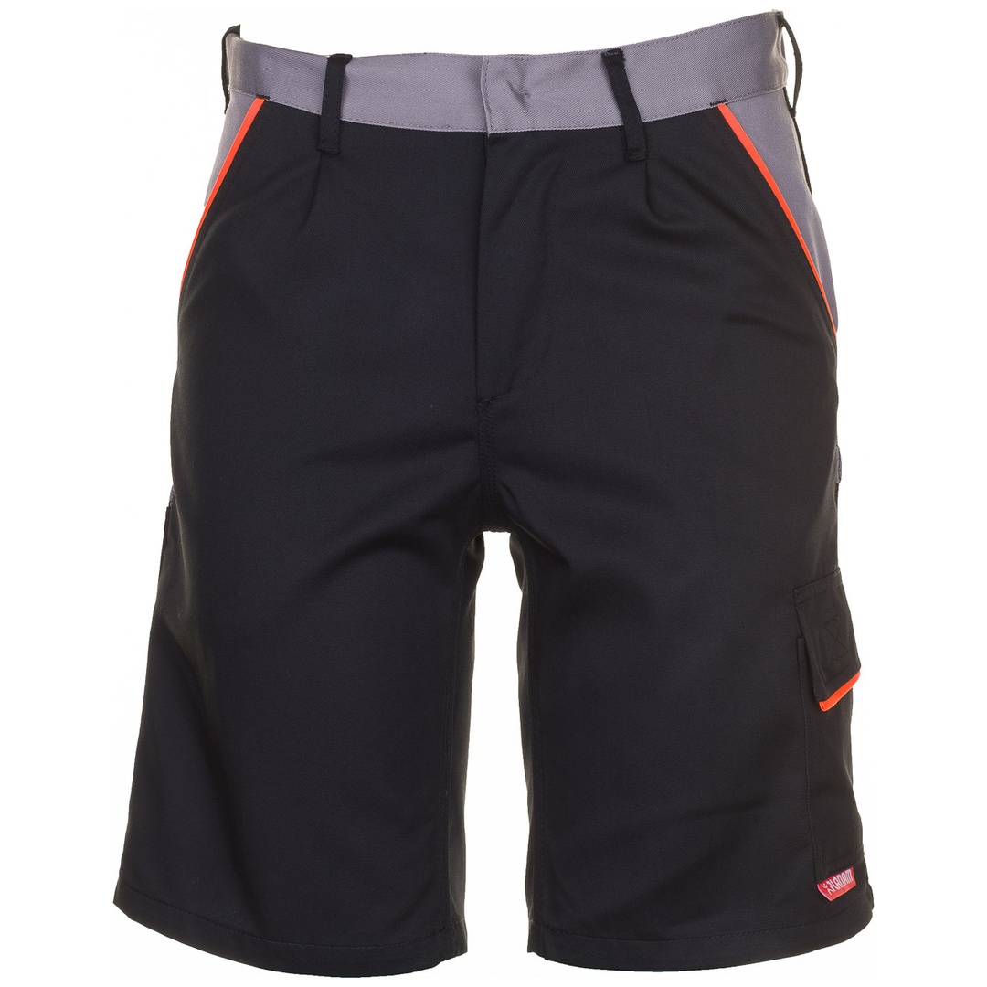 Planam Shorts Visline, Gr. XL schwarz/orange/zink