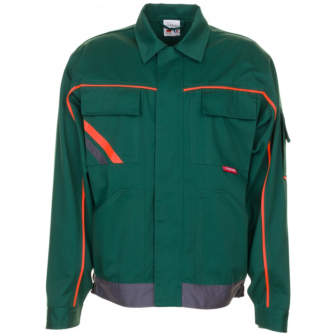 Planam Bundjacke Visline V2, Gr. 58 grün/orange/schiefer