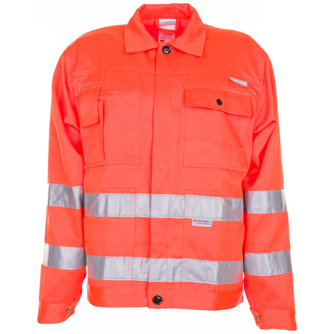 Planam Warnschutz Bundjacke Uni Gr. 98 orange
