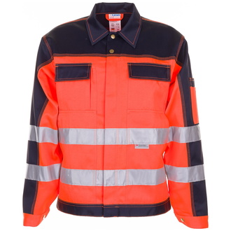 Planam Warnschutz Bundjacke zweifarbig Gr. 24 orange/marine