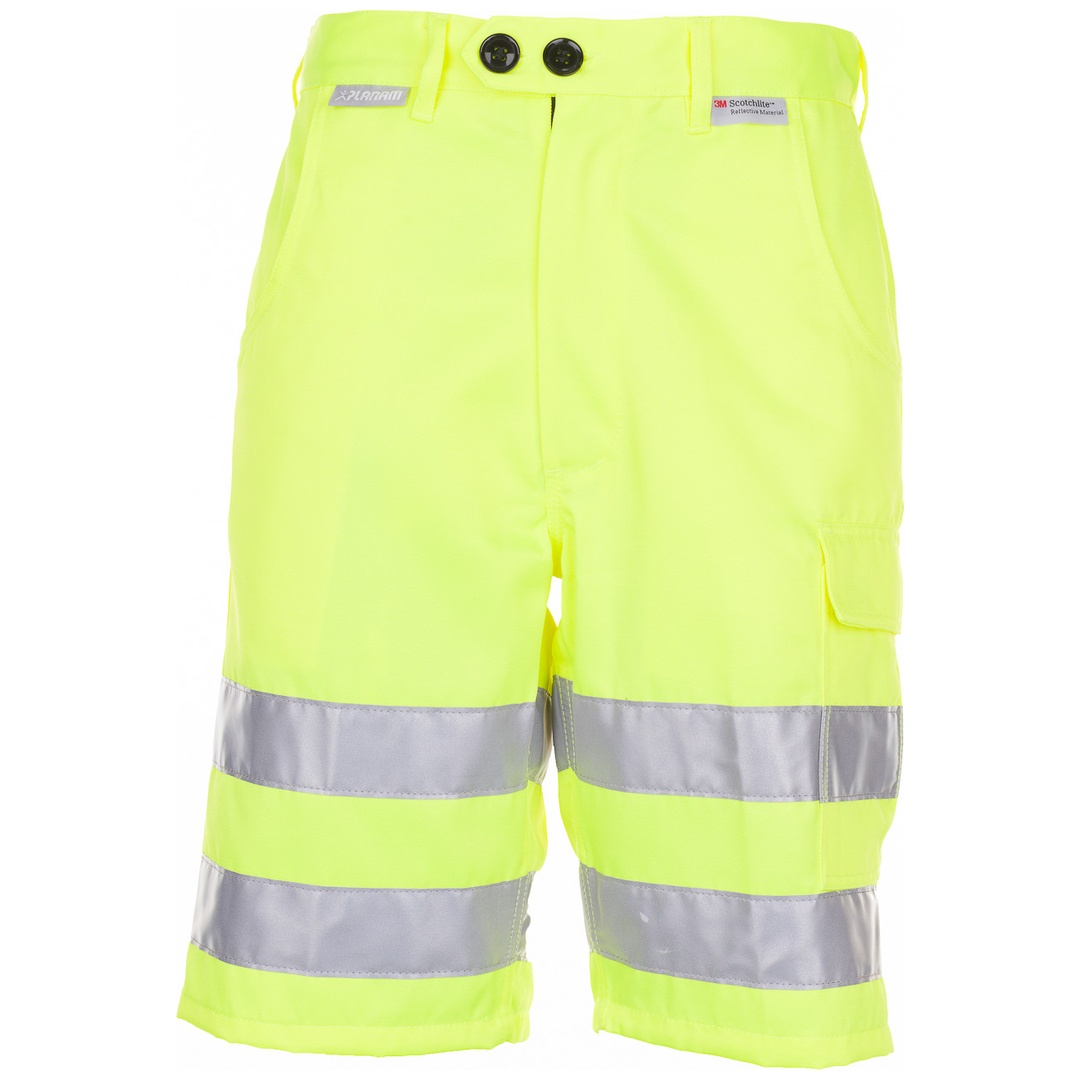 Planam Warnschutz Shorts Gr. 4XL gelb