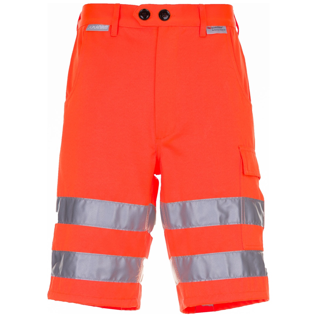 Planam Warnschutz Shorts Gr. XL orange