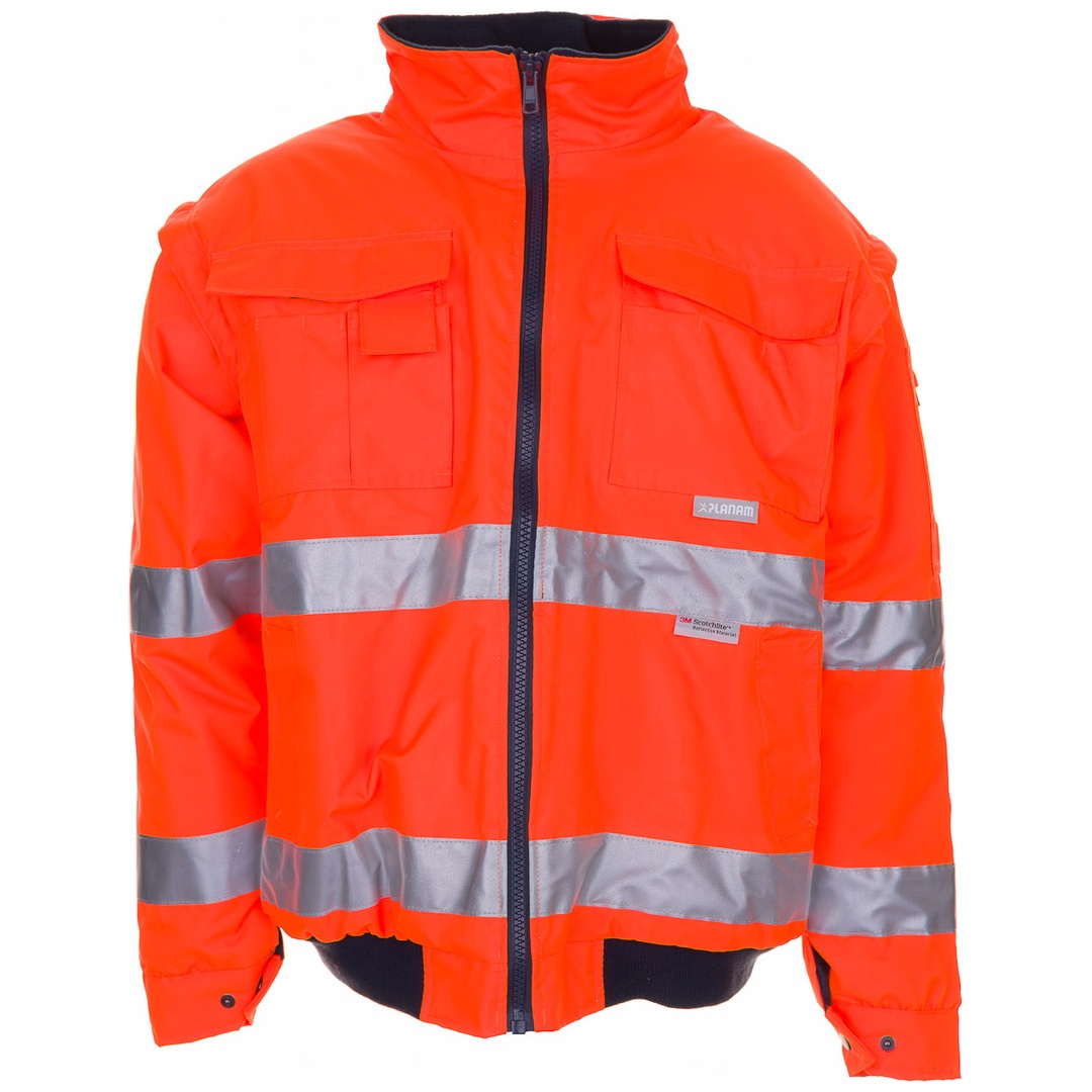 Planam Warnschutz Pilotenjacke uni Gr. 2XL orange