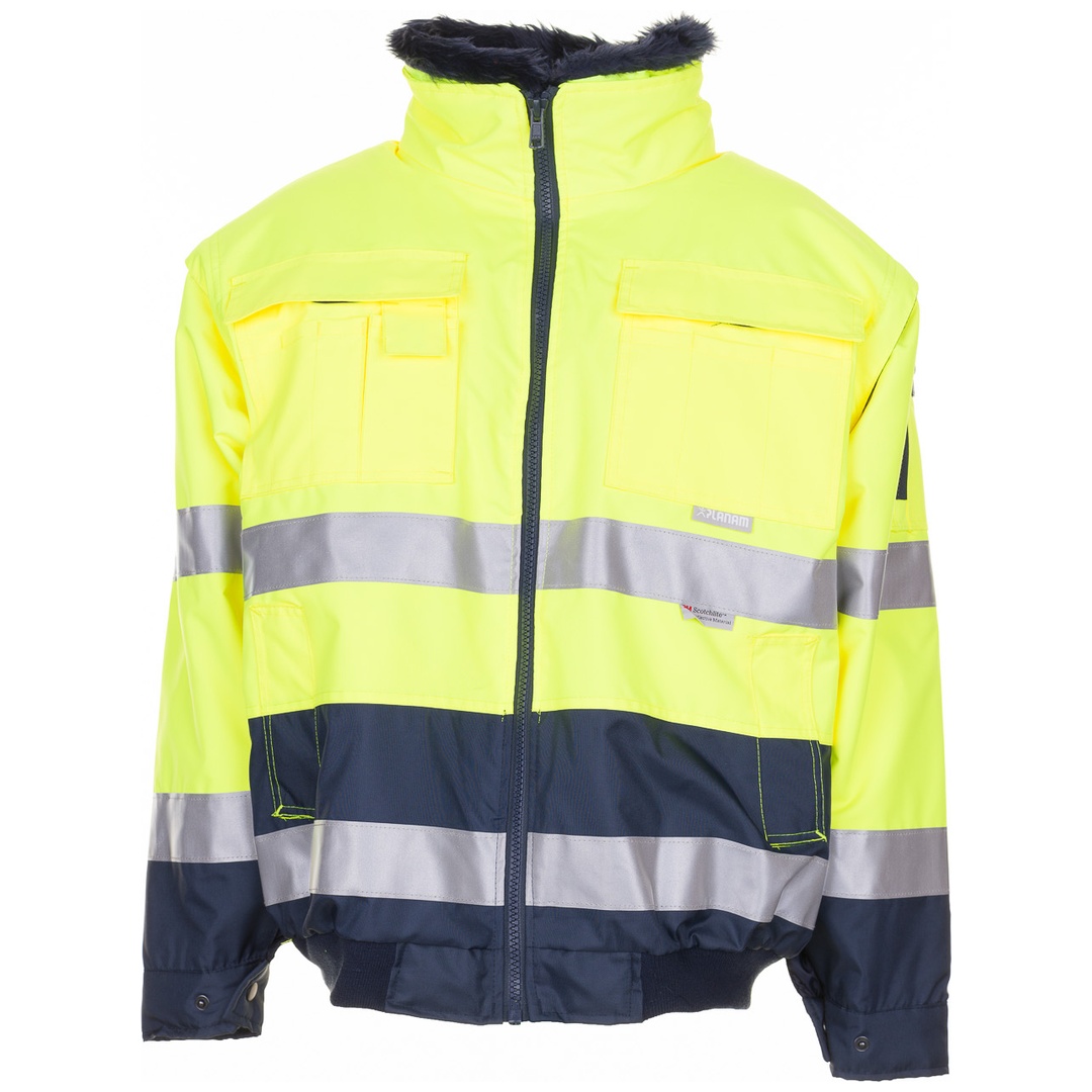 Planam Warnschutz Comfortjacke 2047 Gr. S gelb/marine