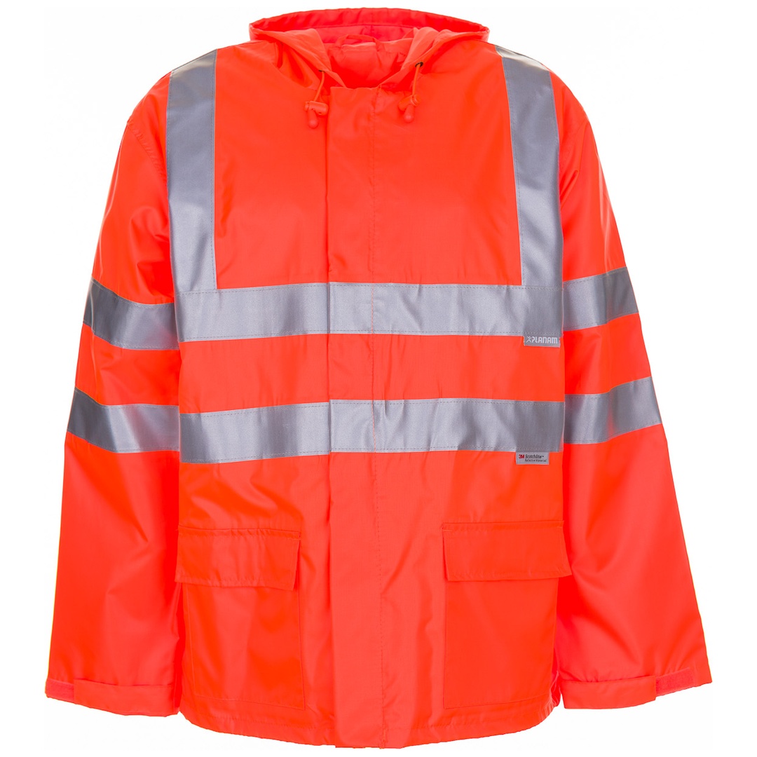 Planam Warn Regenjacke wasserdicht Gr. 3XL orange