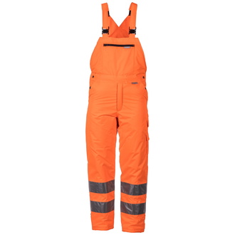 Planam Warnschutz Winterlatzhose uni Gr. S orange