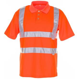 Planam Warnschutz Polo-Shirt Gr. S orange