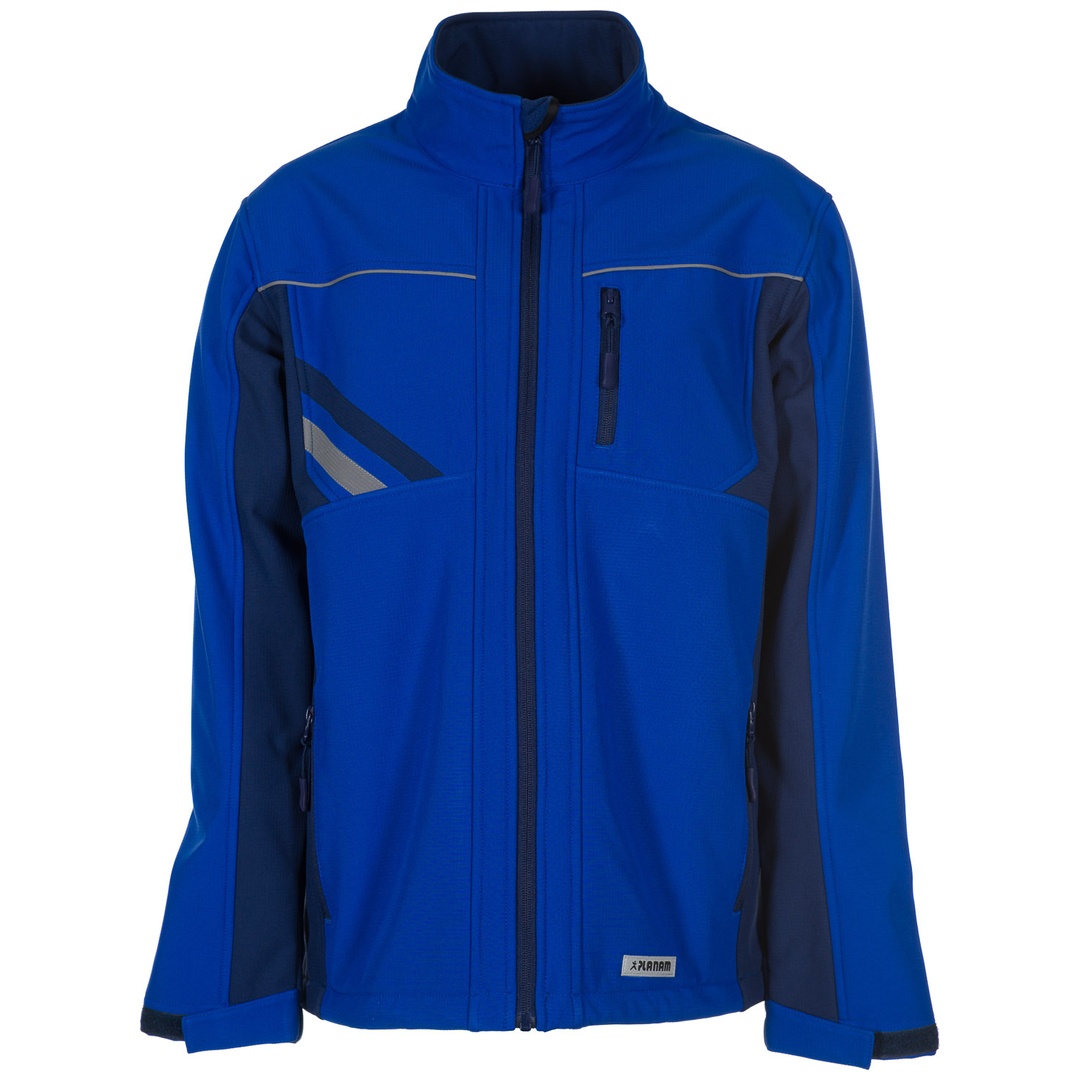 Planam Softshelljacke Highline Gr. 3XL kornblau/marine/zink