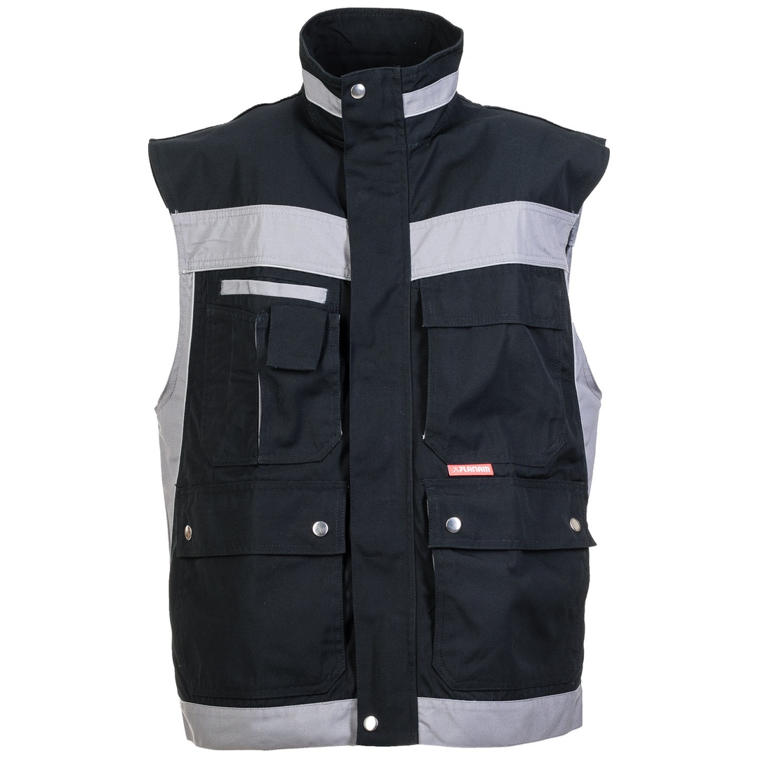 Planam Arbeitsweste Plaline Gr. S schwarz/zink