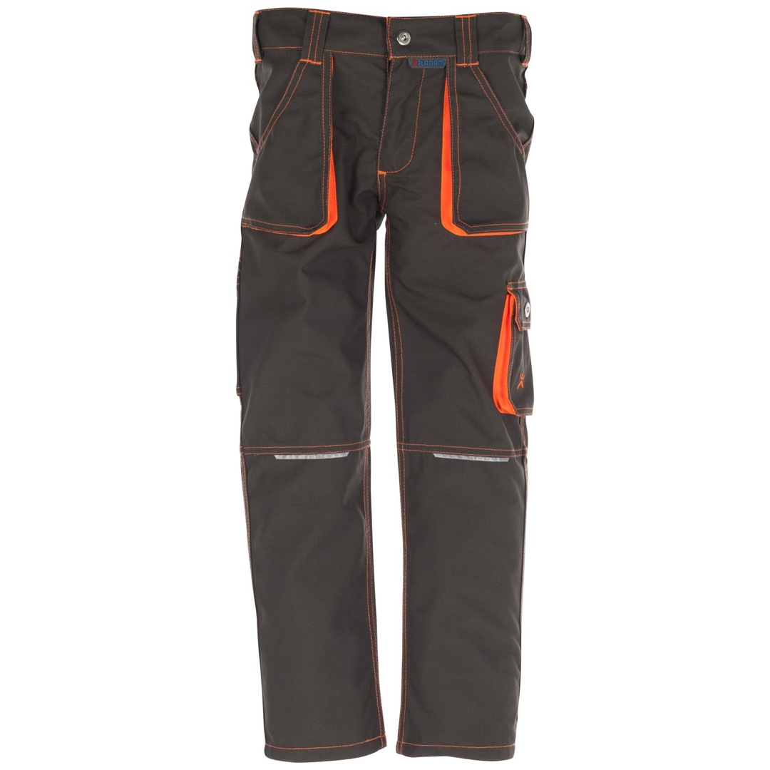 Planam Kinder-Bundhose Gr. 86/92 oliv/orange