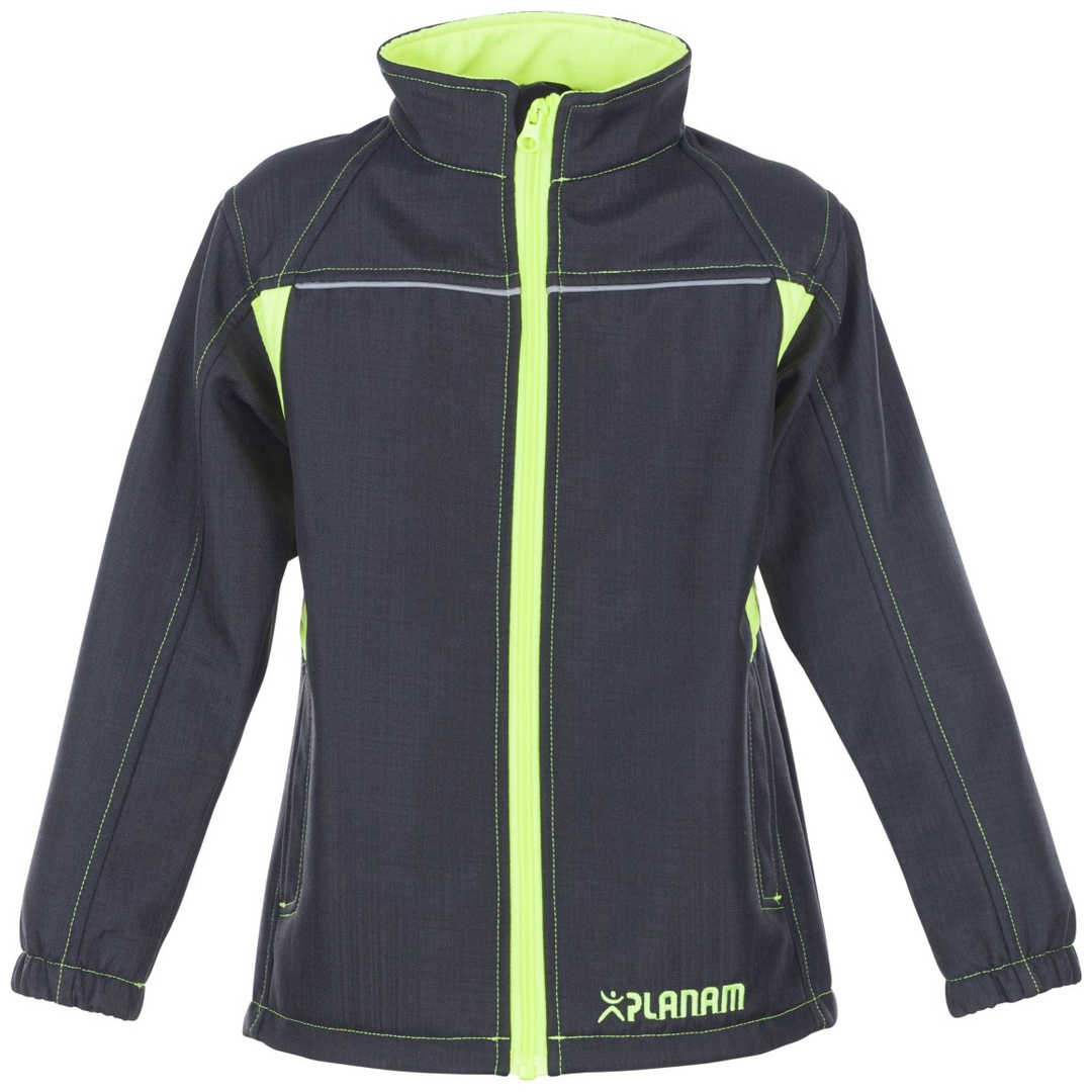 Planam Softshelljacke Kinder Gr. 158/164 anthrazit/gelb
