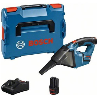 Bosch Akku-Sauger GAS 12V, mit 2 x 3,0 Ah Li-Ion Akku, Ladegerät, Zubehör, L-BOXX mit Einlage