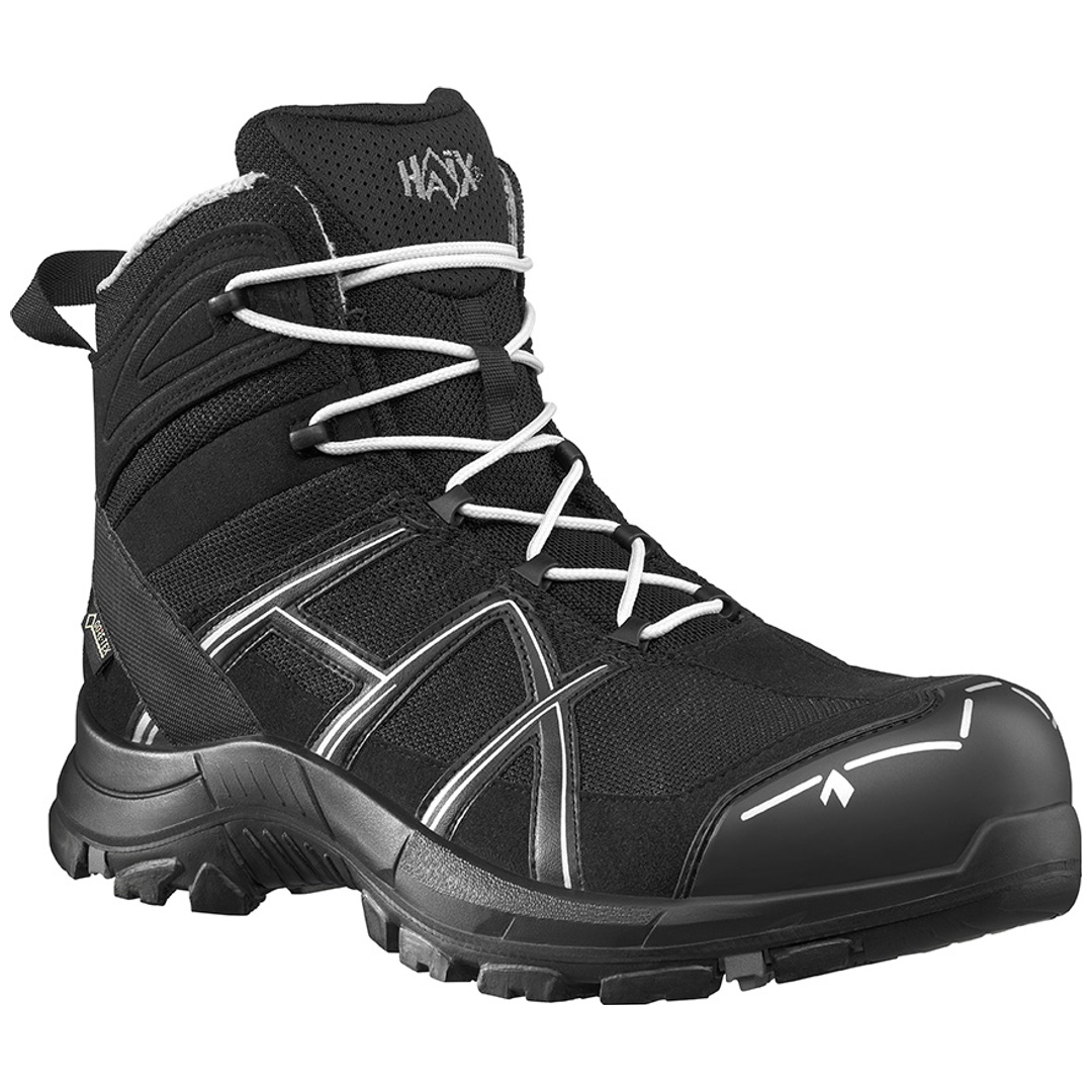 HAIX Sicherheitsstiefel Black Eagle Safety 40.1 Mid S3 ESD SRC DGUV Gr. 39,5 schwarz/silber