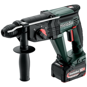 Metabo Akku-Kombihammer KH 18 LTX 24, incl. 2x Akku Li-Power 4 Ah, Ladegerät, Zubehör, metaBOX