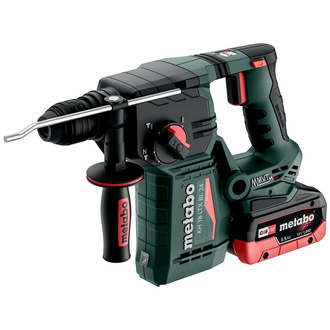 Metabo Akku-Kombihammer KH 18 LTX BL 24, incl. 2x Akku LiHD 5,5 Ah, Schnellladegerät, Zubehör, metaBOX