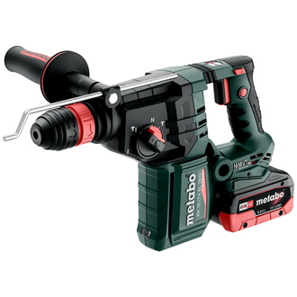 Metabo Akku-Kombihammer KH 18 LTX BL 28 Q, incl. 2x Akku LiHD 5,5 Ah, Schnellladegerät, Zubehör, metaBOX