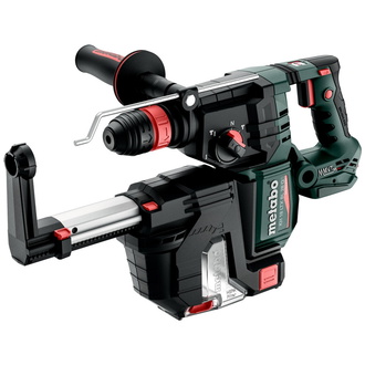 Metabo Akku-Kombihammer KH 18 LTX 28 BL Q Set ISA, incl. Staubabsaugung, Zubehör, metaBOX XL