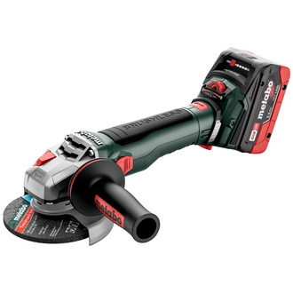 Metabo Akku-Winkelschleifer WVB 18 LT BL 11-125 Quick, metaBOX 165 L, 18V 2x5.5Ah LiHD + ASC 145