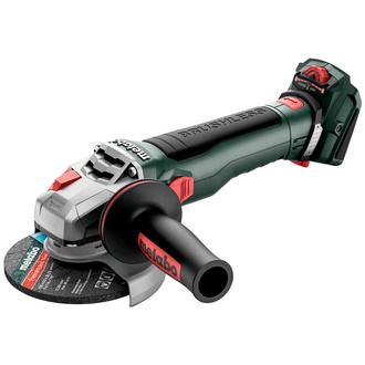 Metabo Akku-Winkelschleifer WVB 18 LT BL 11-125 Quick, mit Bremse, Drehzahlregelung, Schnellspannmutter, drehbarem Akkupack, metaBOX 165 L