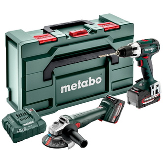 Metabo Akku Combo Set 2.4.1 18 V, BS 18 LT + W 18 L 9-125 Quick, metaBOX 165 L