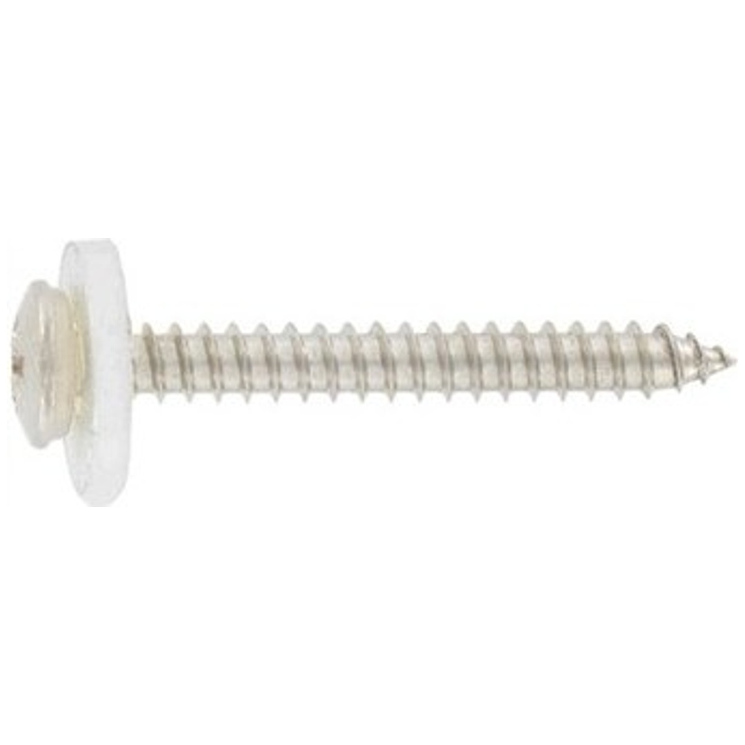 S+P Fensterbankschraube m. Polyamidscheibe natur, 3,9x16mm, Kreuzschlitz Pozidrive, A2 blank, Blechgewinde, Feingewinde, CUT