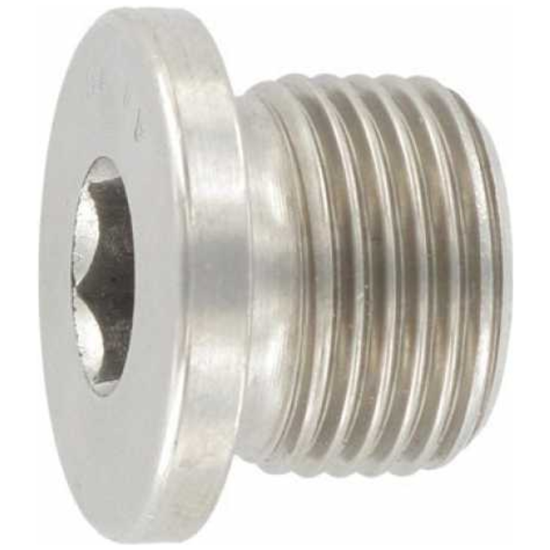 Reidl DIN 908 Verschlussschrauben mit Innensechskant u. Bund, zylindrisches Fein-Gewinde M 30 x 1,5 x 20, A2 blank