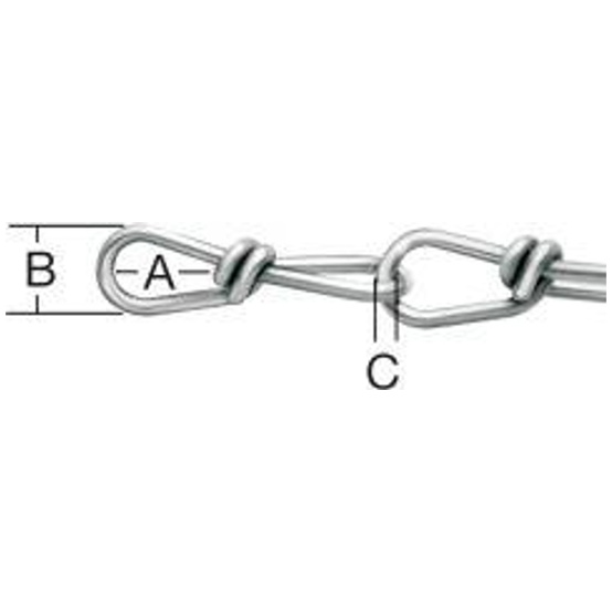 Knotenkette verzinkt 2,0 mm 50 m - 3