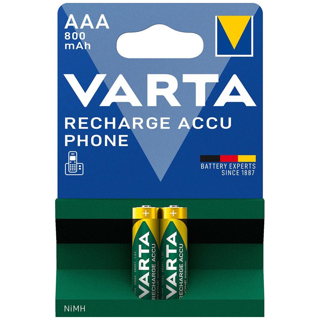 VARTA Batterie Accu Phone AAA, 800 mAh
