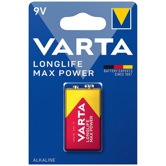 VARTA Batterie MAX TECH 9V-Block Blister a 1 Stück