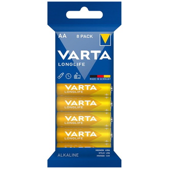 VARTA Batterie LONGLIFE AA, 8-er Folie