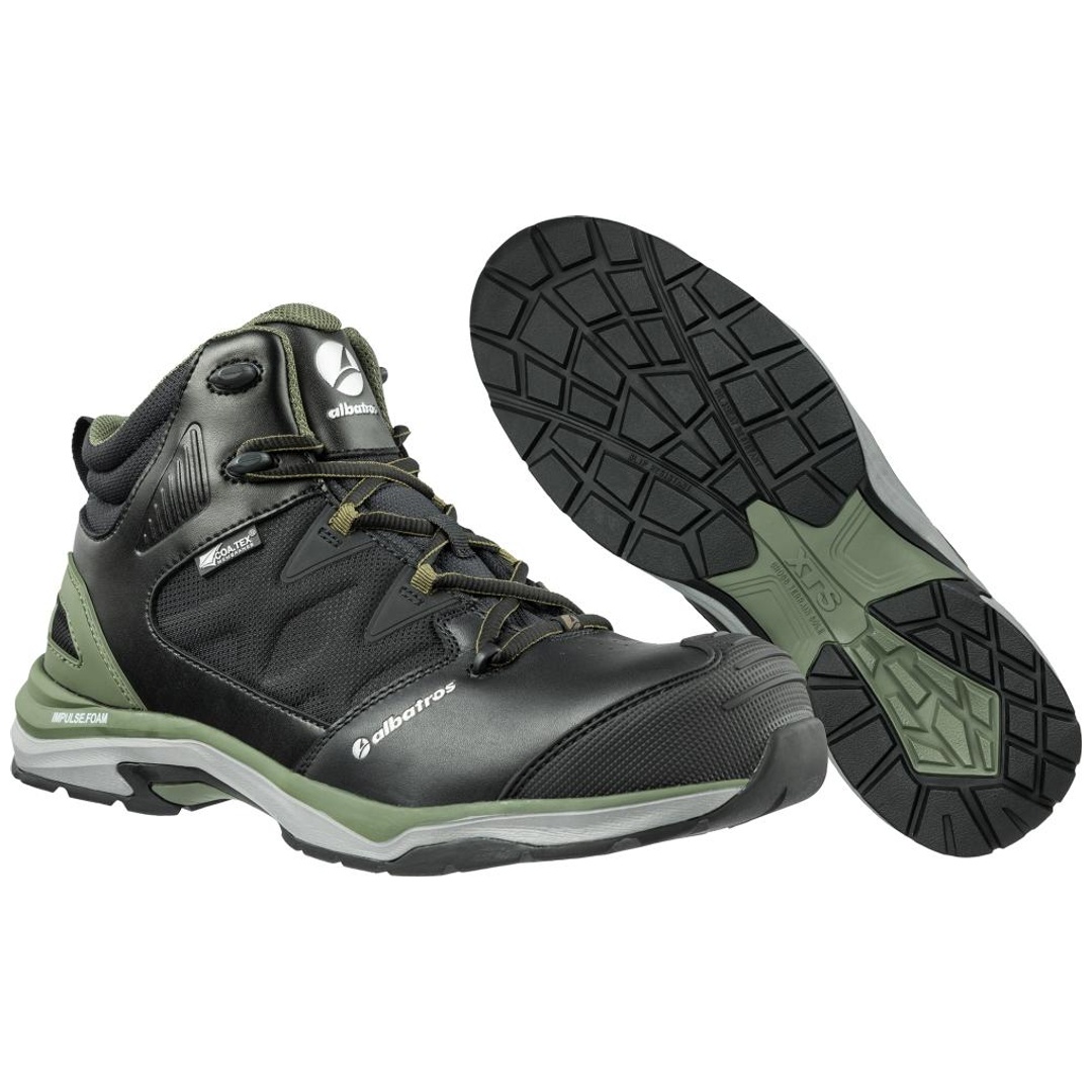 Albatros Sicherheitsstiefel 636220 Ultratrail CTX Mid S3 ESD SRC DGUV Gr.44 schwarz/oliv