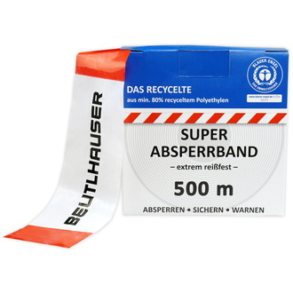 Beutlhauser Absperrband "Blauer Engel" rot/weiß, 500m