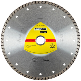 Klingspor DT 300 UT Diamanttrennscheiben, 100 x 1,9 x 22,23 mm 1,9 x 7 mm, geschlossener Rand Turbo Reduzierring 16